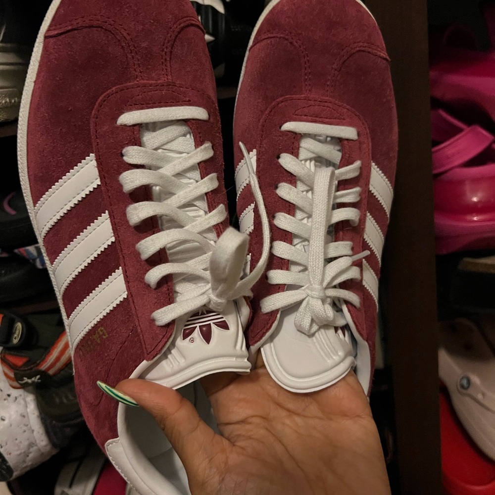 Adidas Gazelle Suede Sneakers with White Stripes EUC